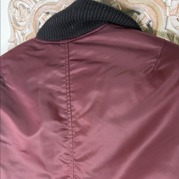The Kooples Deep Red Burgundy Men’s Bomber Jacket sz M - Picture 15 of 16